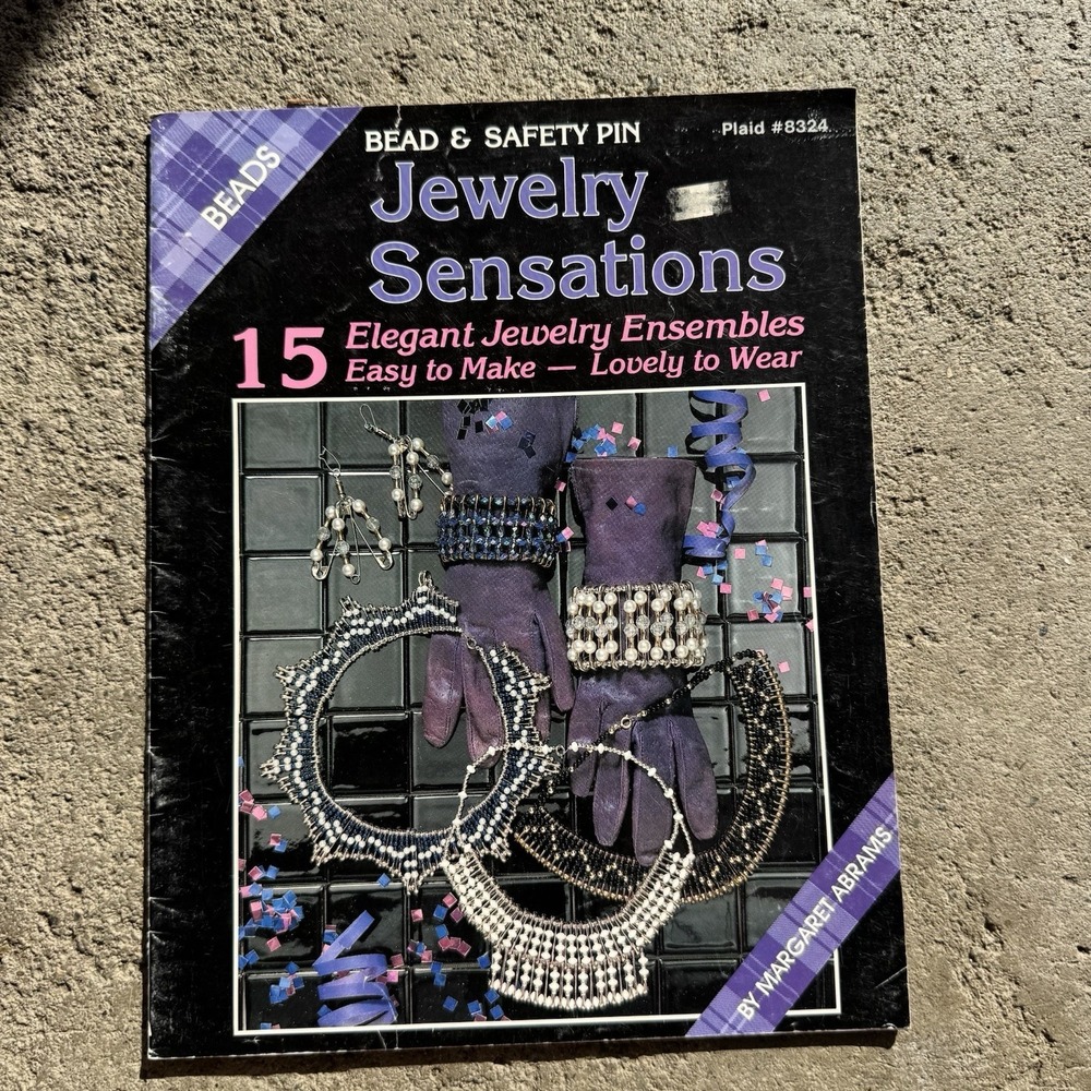 Vintage Jewelry Sensations Booklet Bead & Safety‎ Pin Jewelry 1988